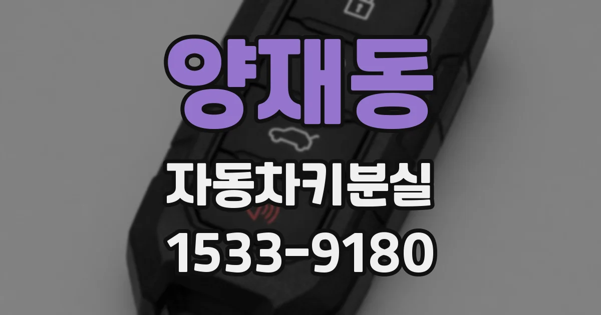 양재동 자동차키분실