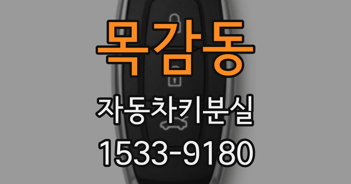 목감동 자동차키분실
