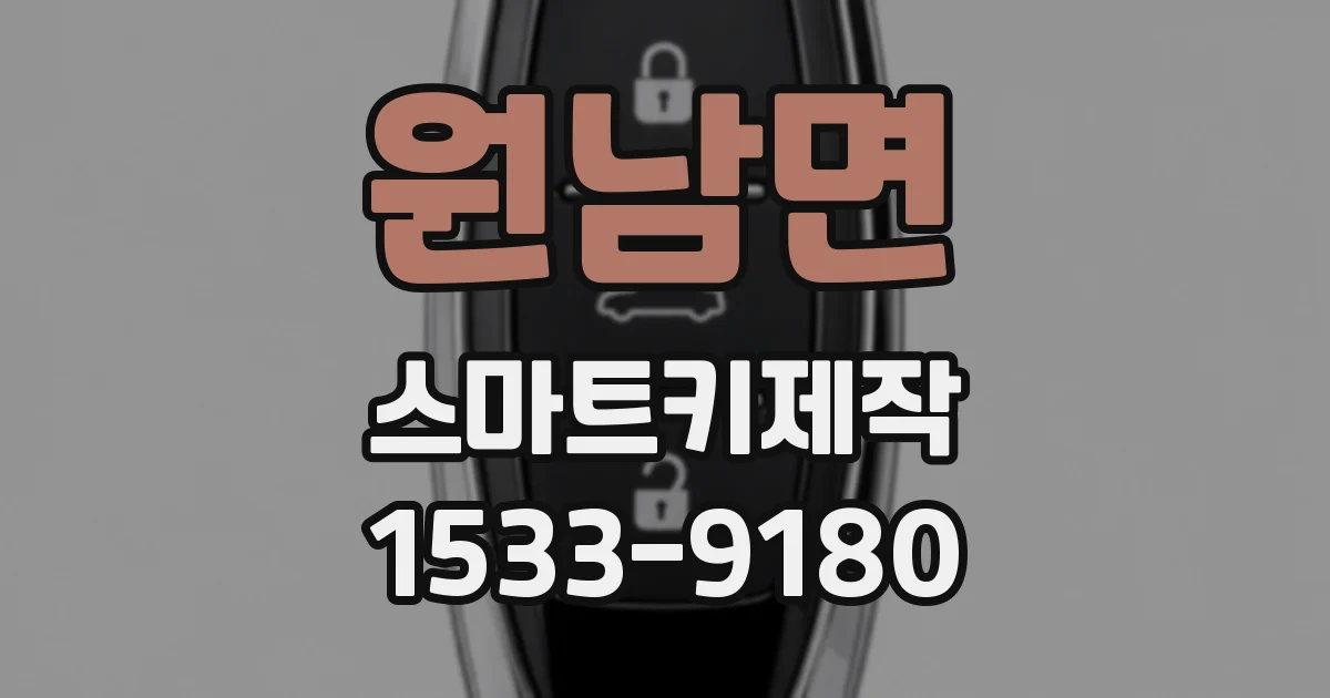 원남면 스마트키제작
