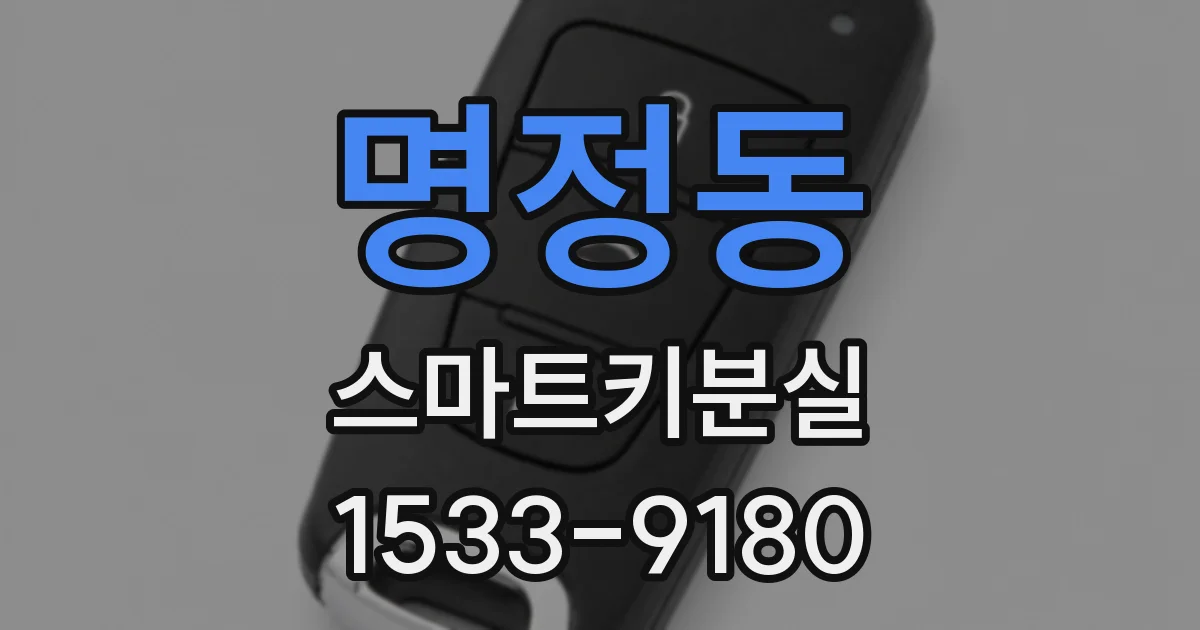 명정동 스마트키분실