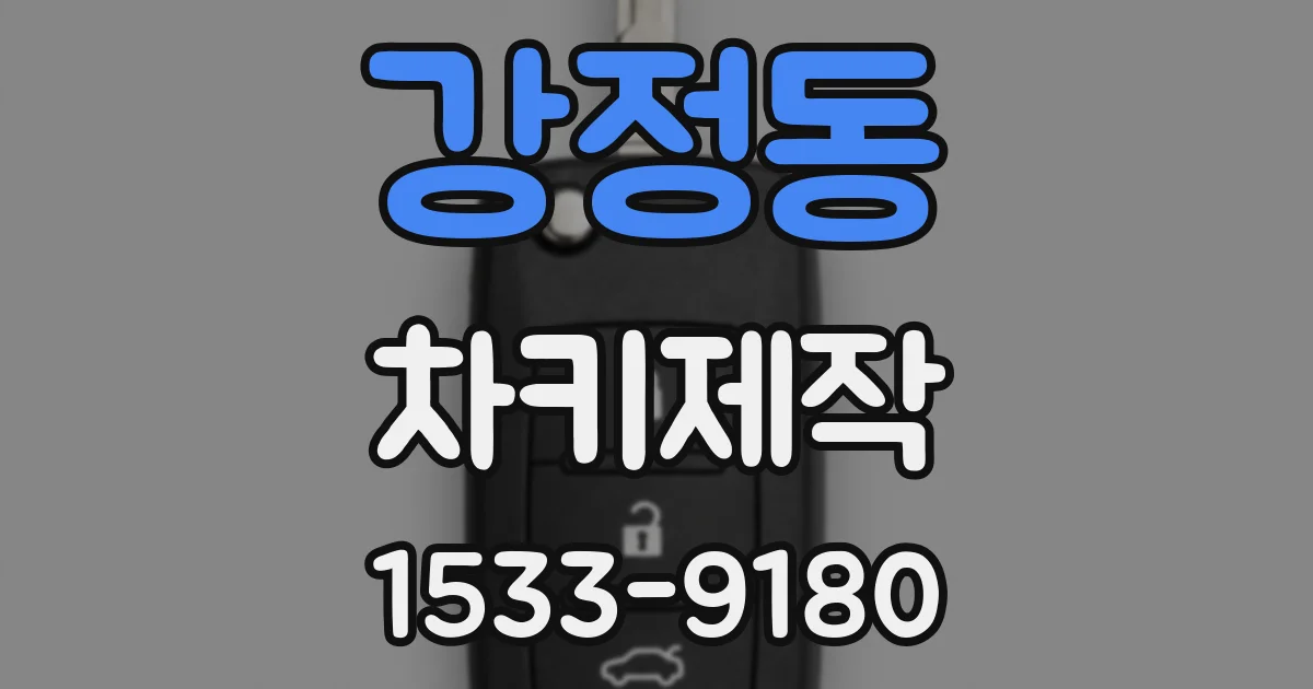 강정동 차키제작