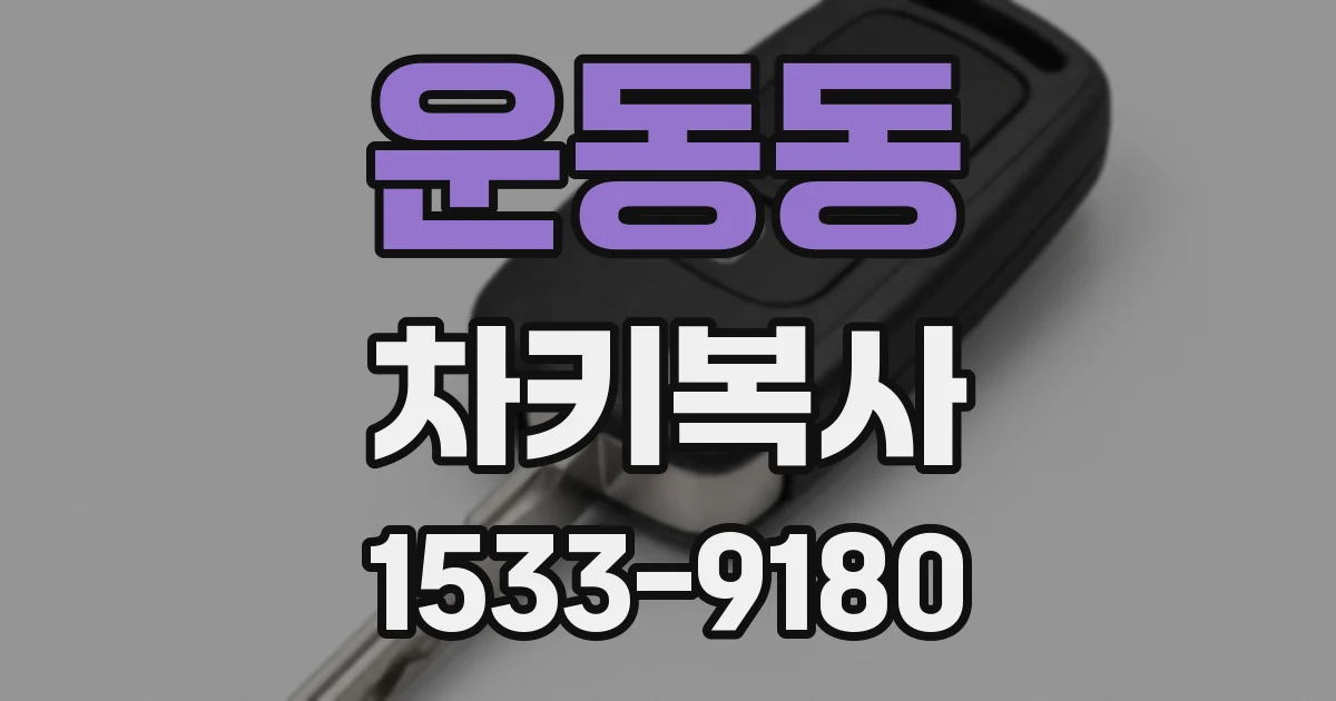 운동동 차키복사