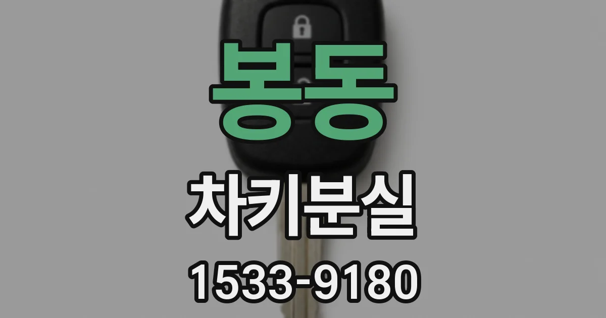 봉동 차키분실