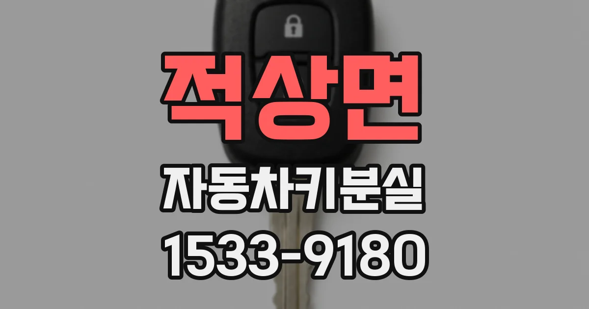 적상면 자동차키분실