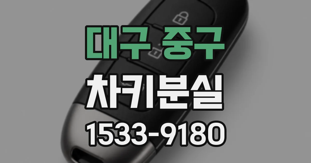 대구 중구 차키분실