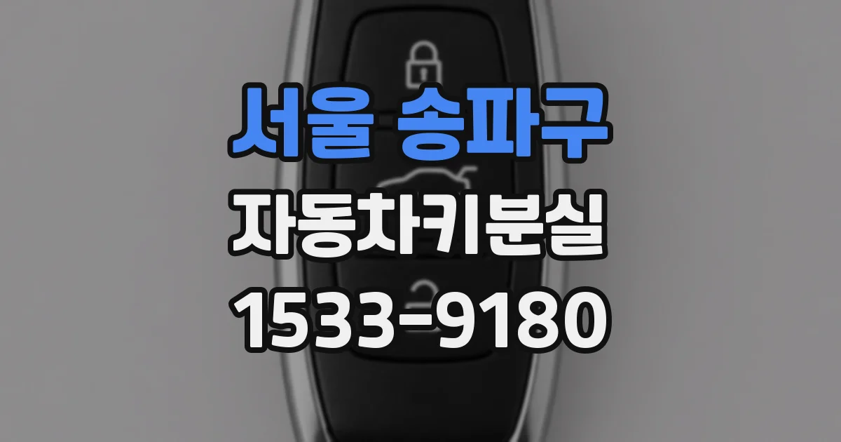 서울 송파구 자동차키분실