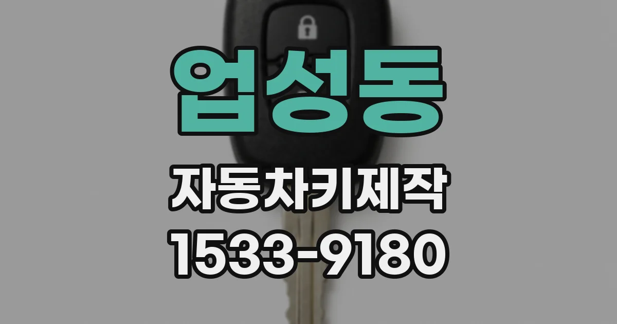 업성동 자동차키제작