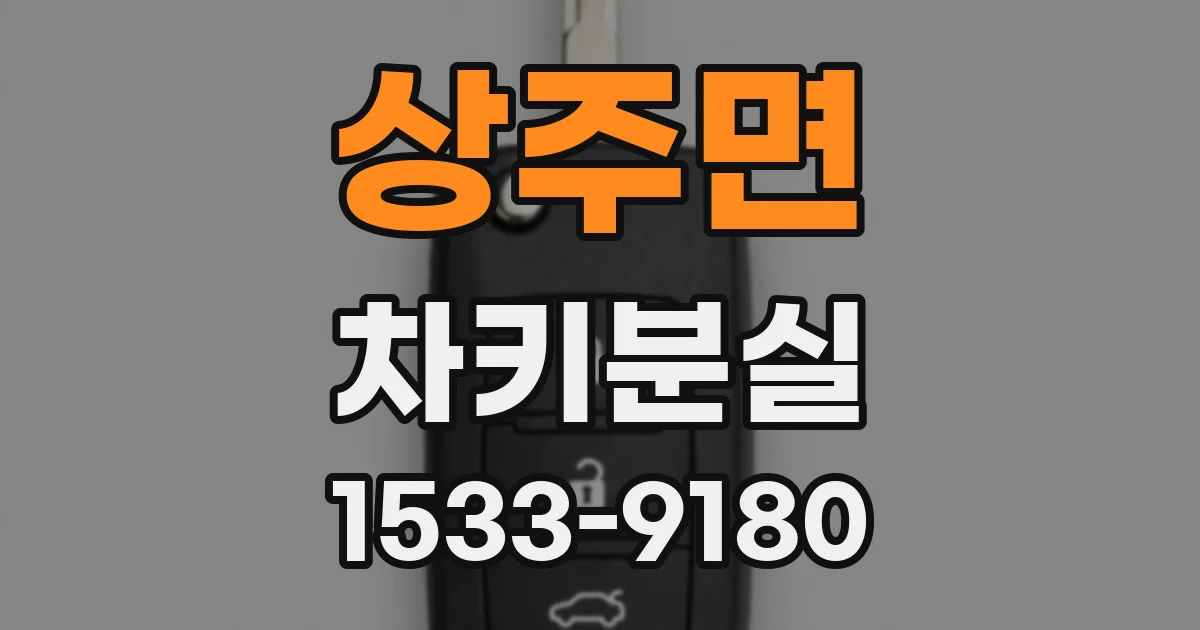 상주면 차키분실