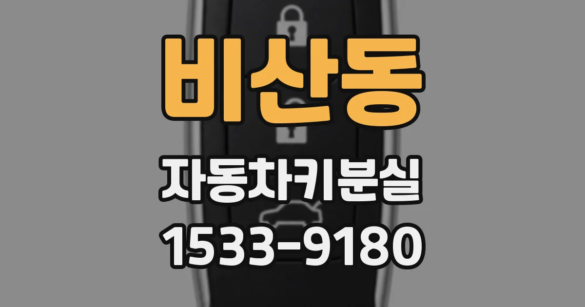 비산동 자동차키분실