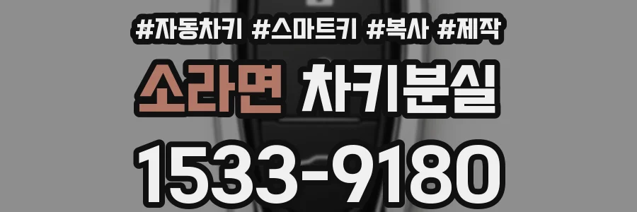 소라면 차키분실