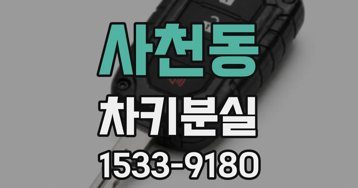 사천동 차키분실