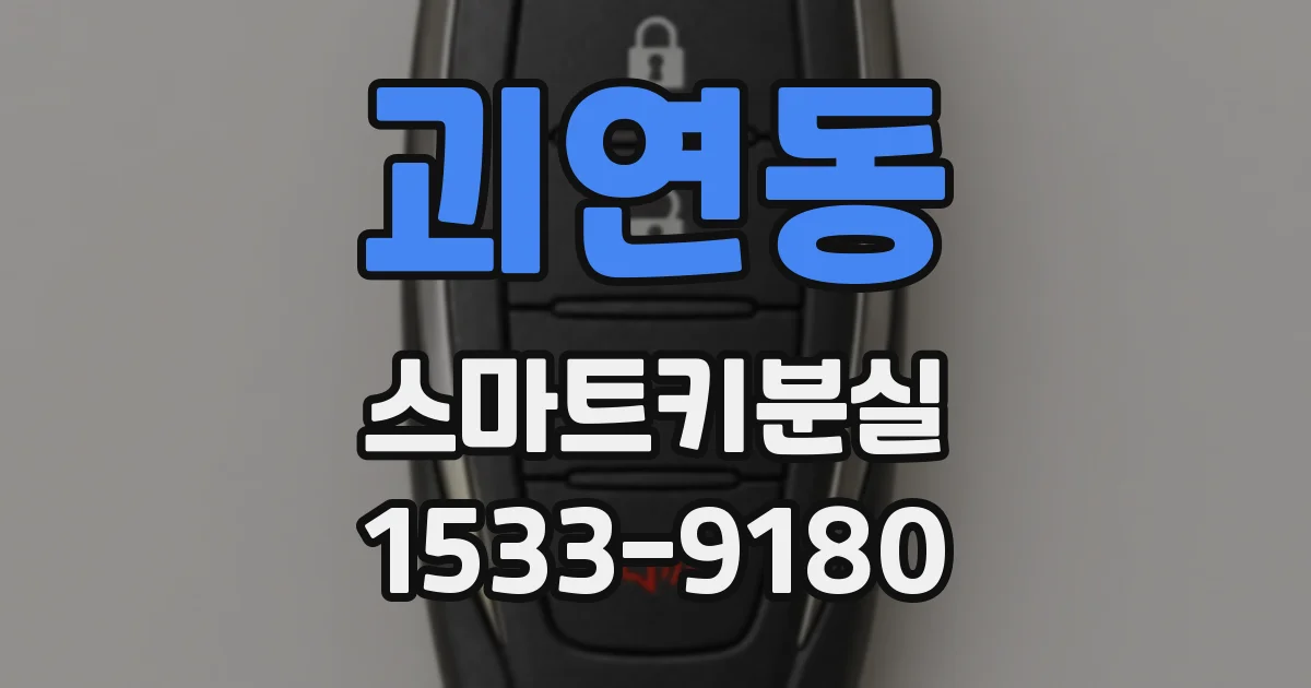 괴연동 스마트키분실