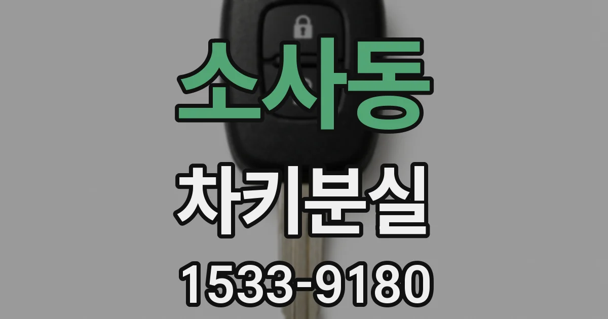 소사동 차키분실