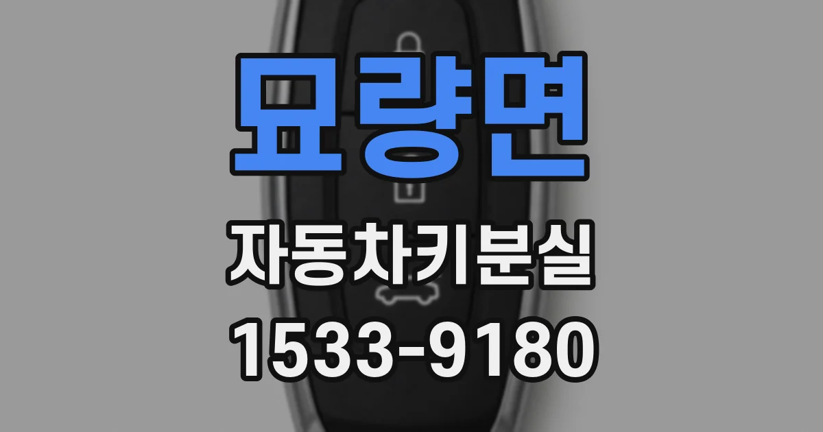 묘량면 자동차키분실
