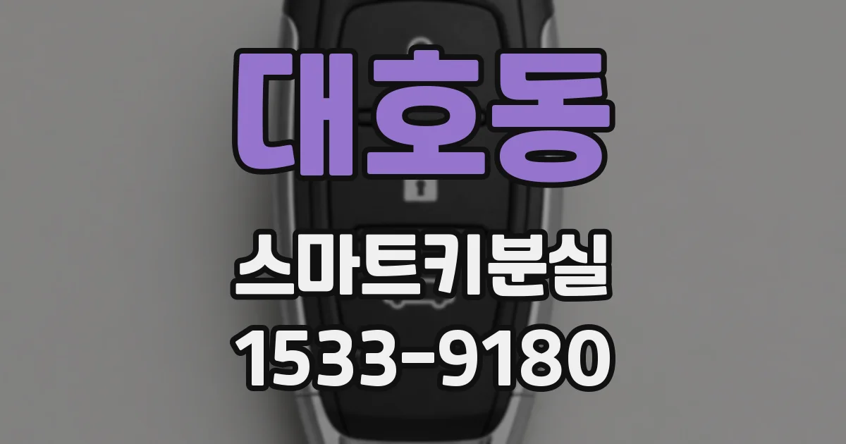 대호동 스마트키분실