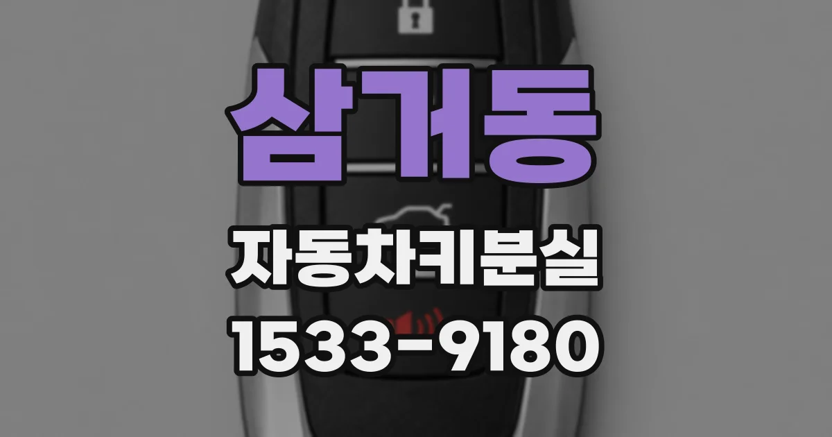 삼거동 자동차키분실