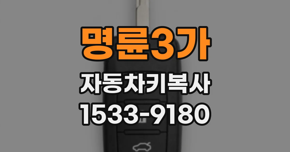 명륜3가 자동차키복사