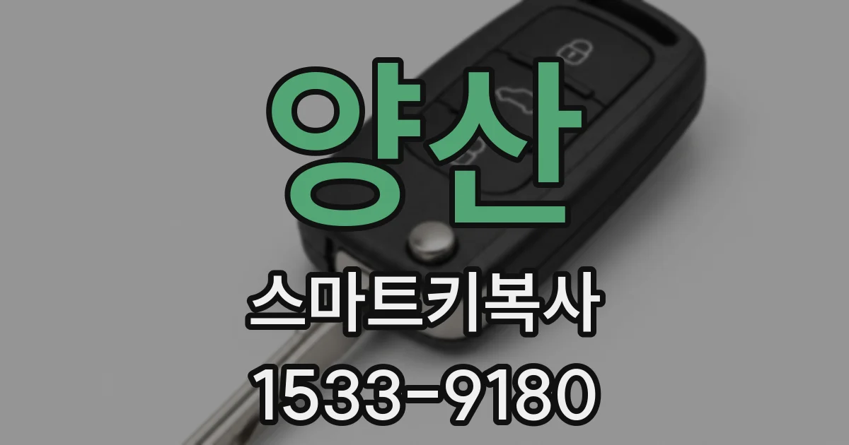 양산 스마트키복사
