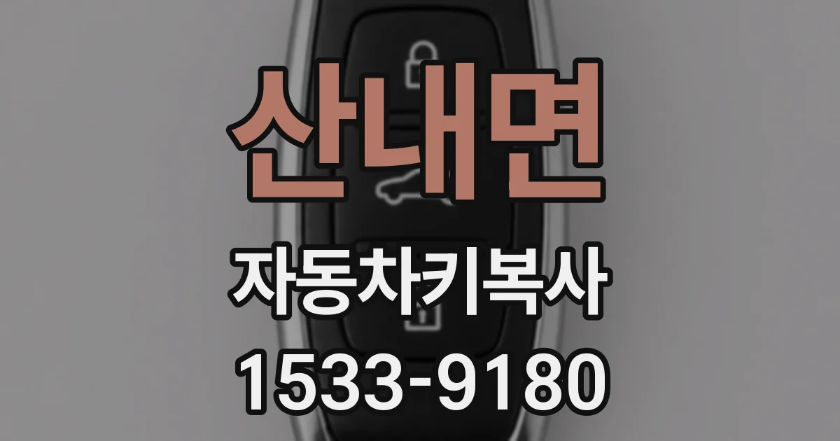 산내면 자동차키복사