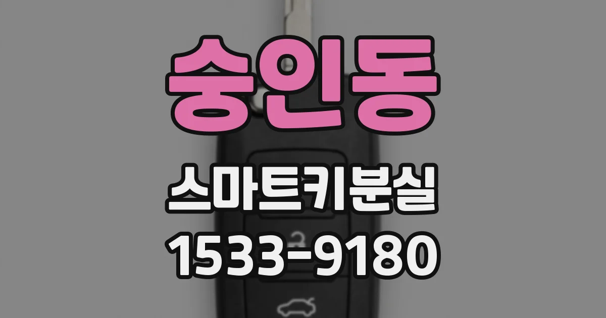 숭인동 스마트키분실