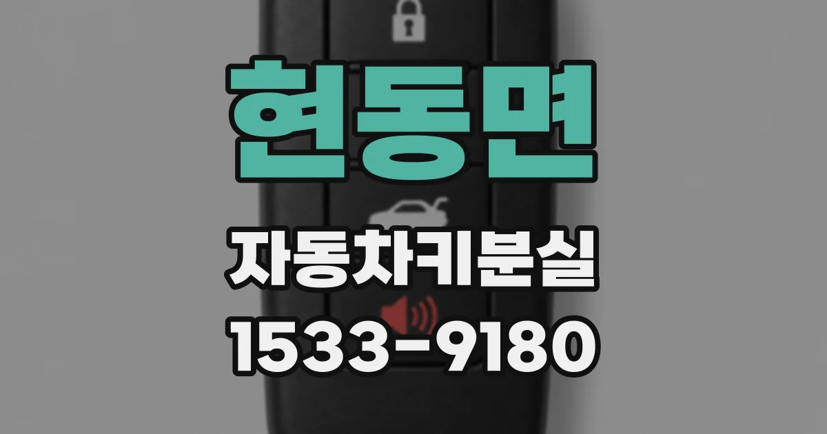 현동면 자동차키분실