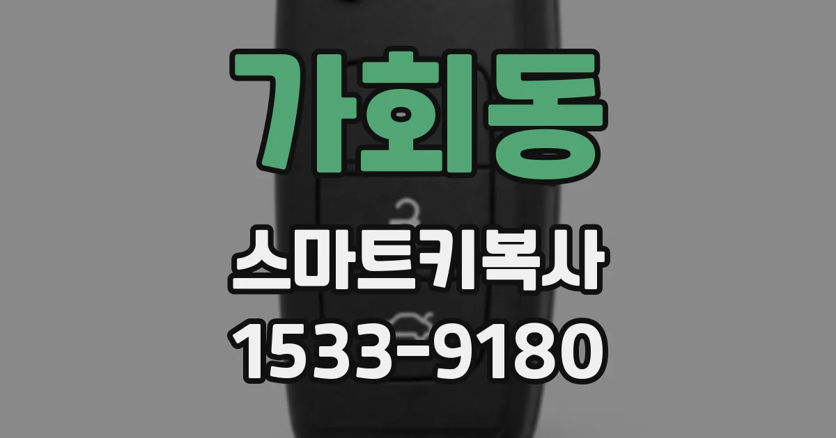 가회동 스마트키복사