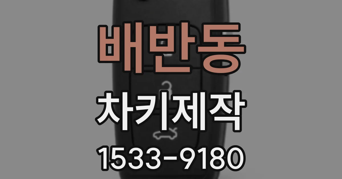 배반동 차키제작