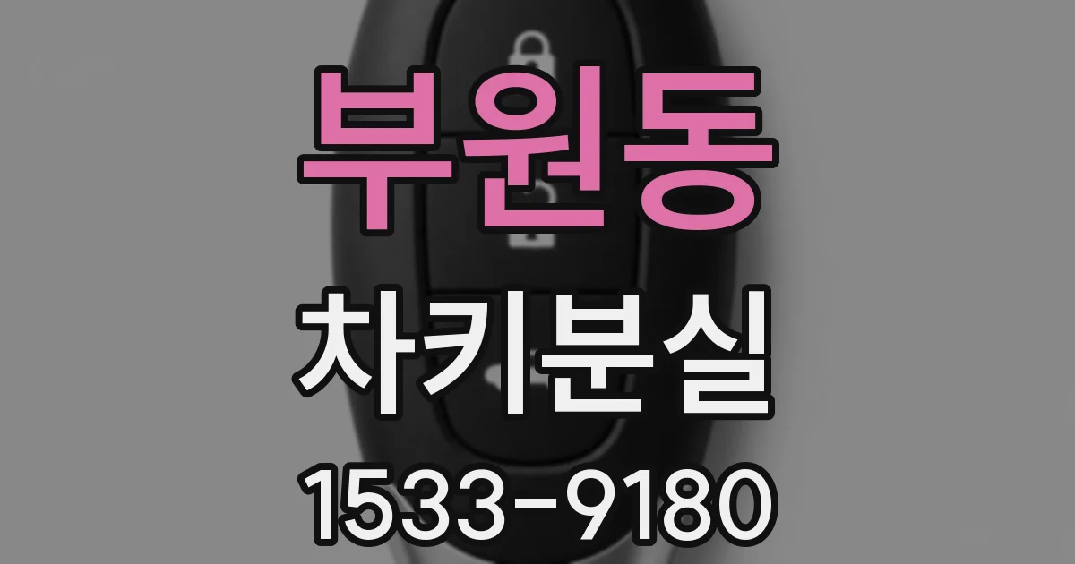부원동 차키분실
