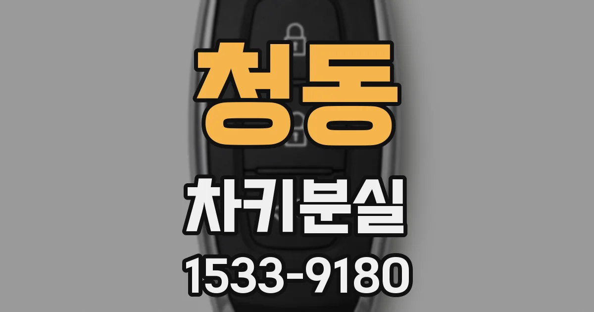 청동 차키분실