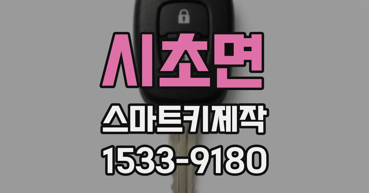 시초면 스마트키제작