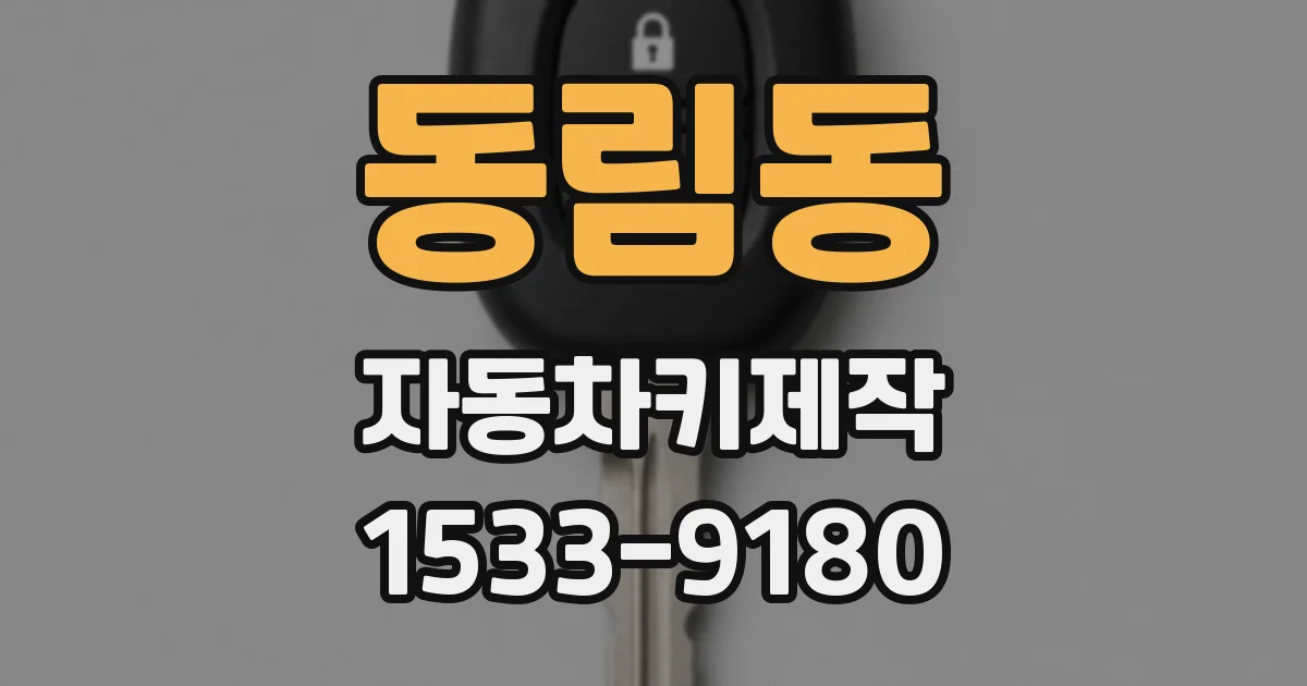 동림동 자동차키제작