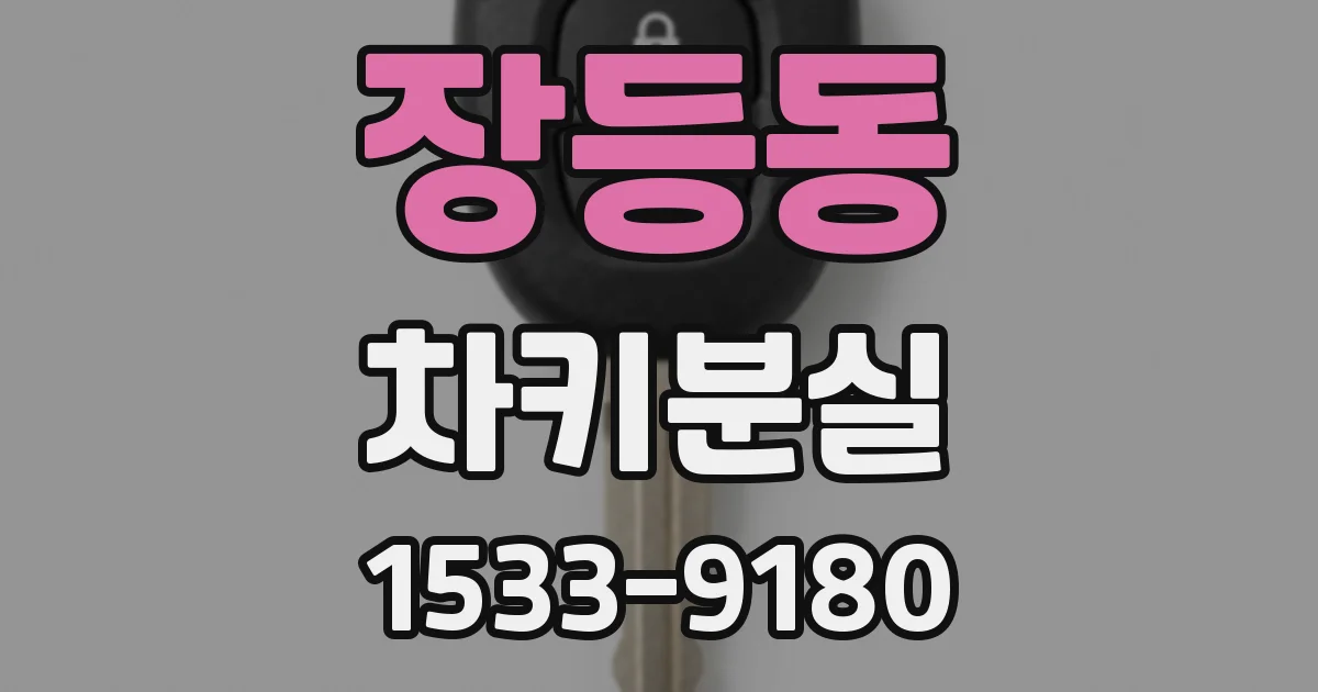 장등동 차키분실