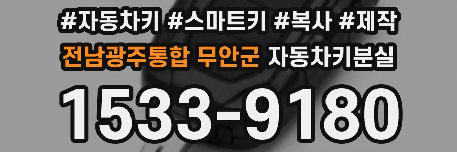 전남광주통합 무안군 자동차키분실
