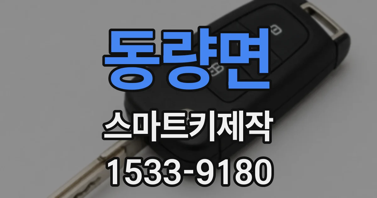 동량면 스마트키제작