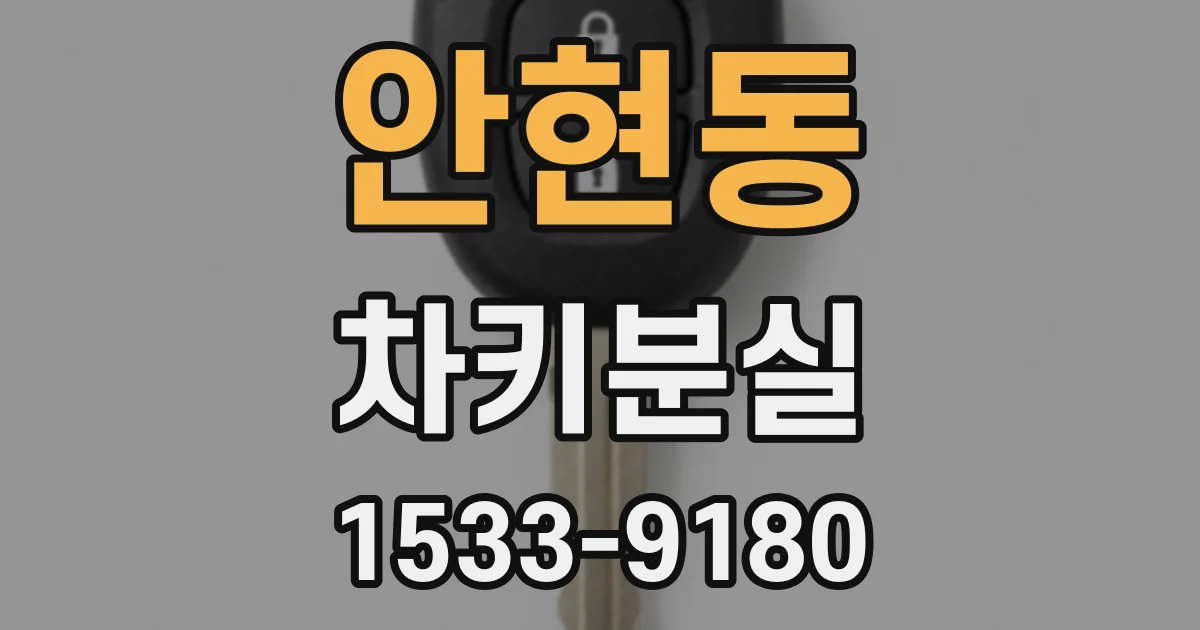 안현동 차키분실