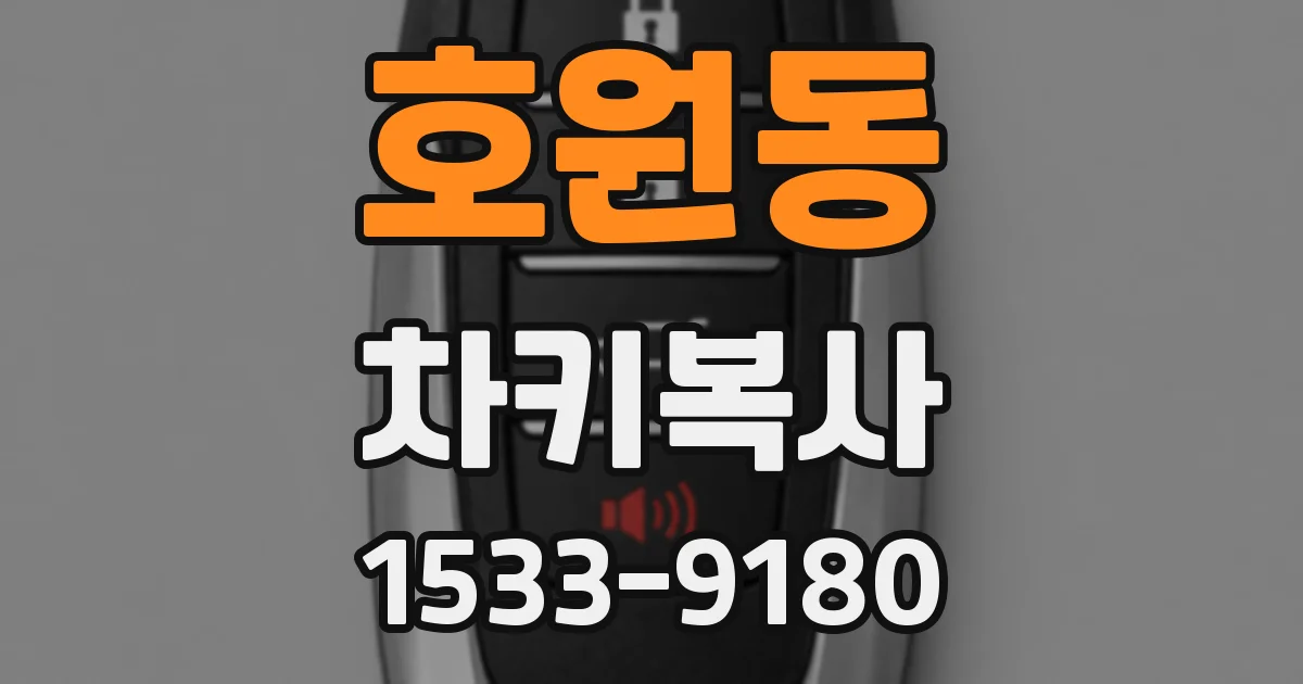 호원동 차키복사
