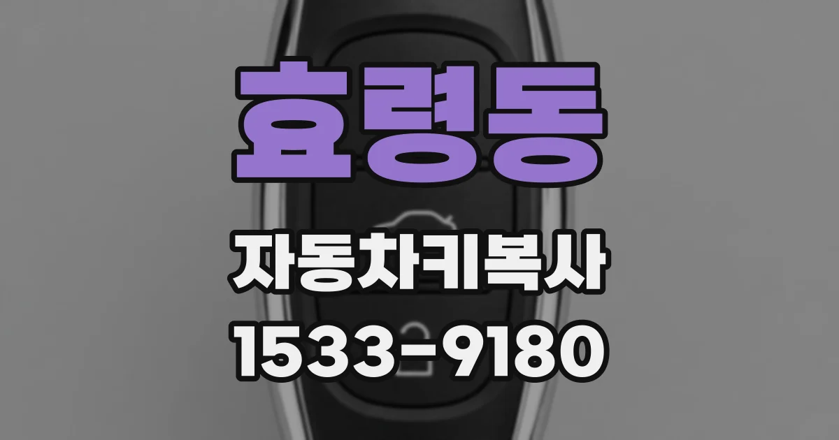효령동 자동차키복사