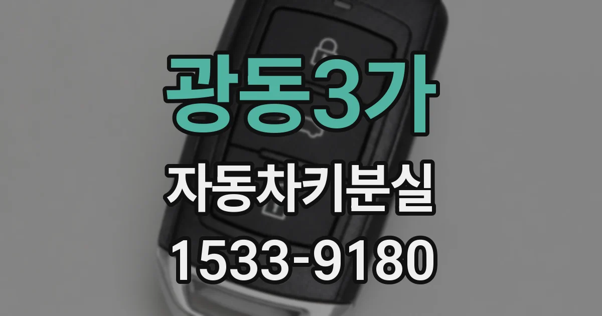 광동3가 자동차키분실