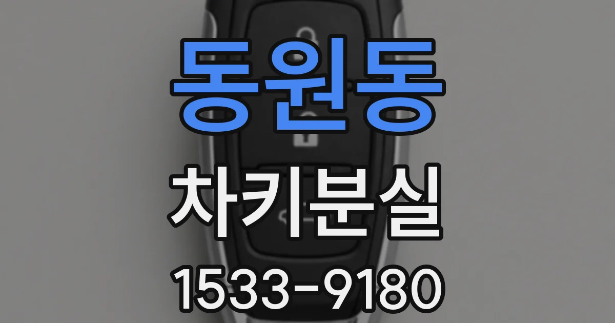 동원동 차키분실