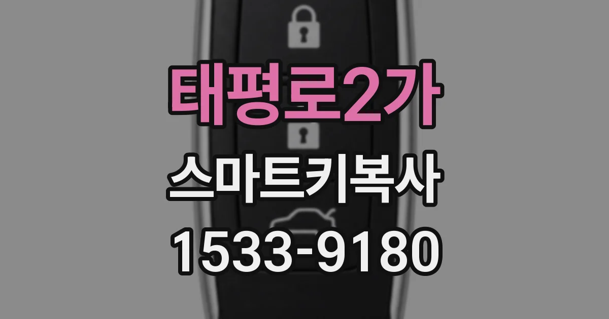 태평로2가 스마트키복사