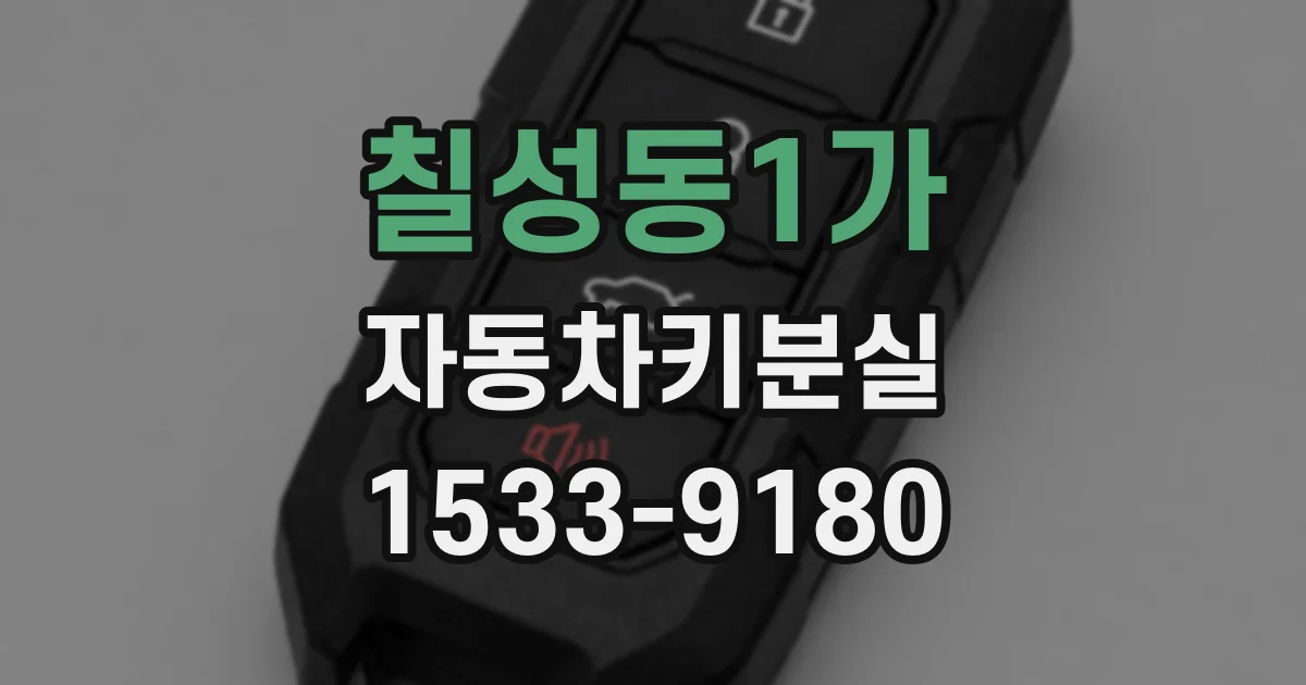 칠성동1가 자동차키분실