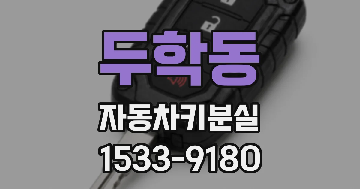 두학동 자동차키분실