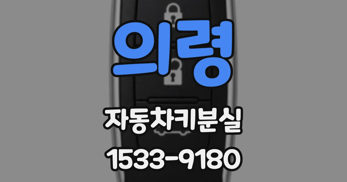 의령 자동차키분실