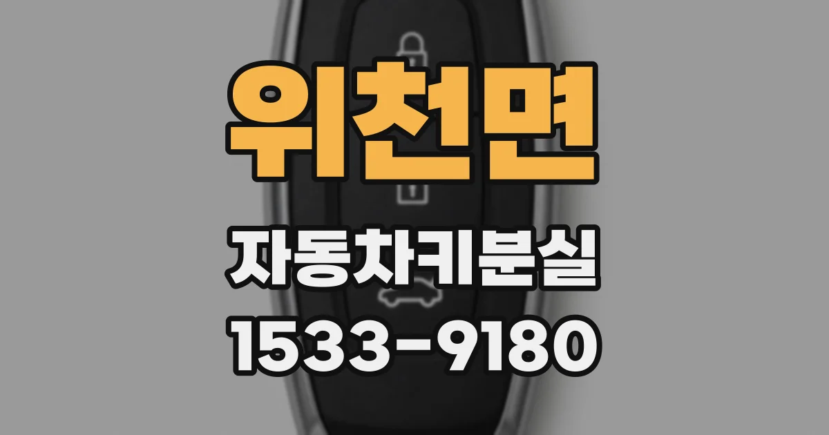 위천면 자동차키분실