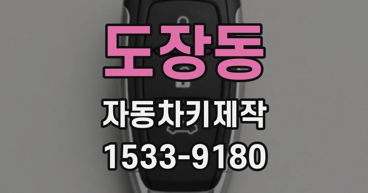 도장동 자동차키제작