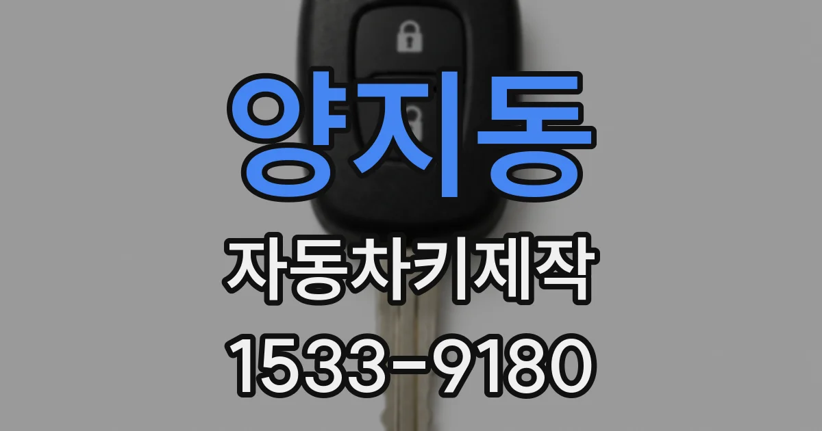 양지동 자동차키제작