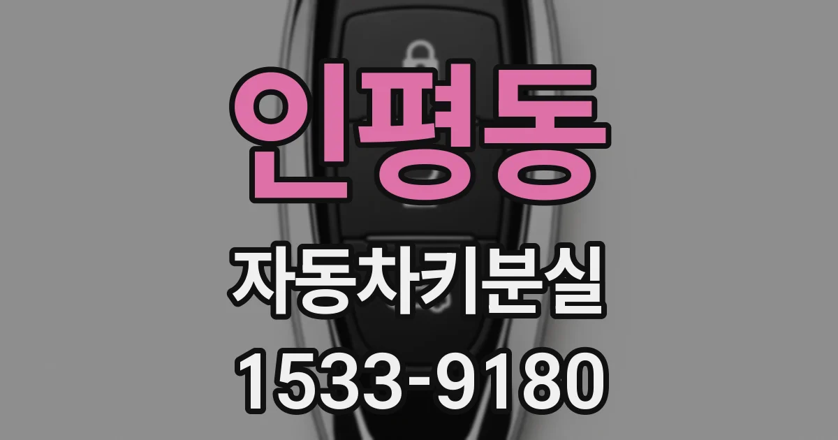 인평동 자동차키분실