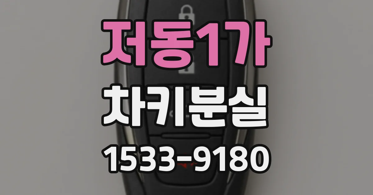 저동1가 차키분실