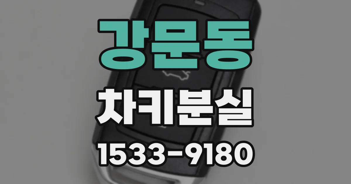 강문동 차키분실