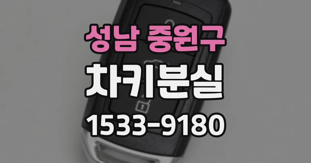 성남 중원구 차키분실